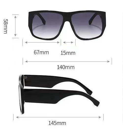 DEE DEE Black - Oversized Women’s Fashion Sunglasses